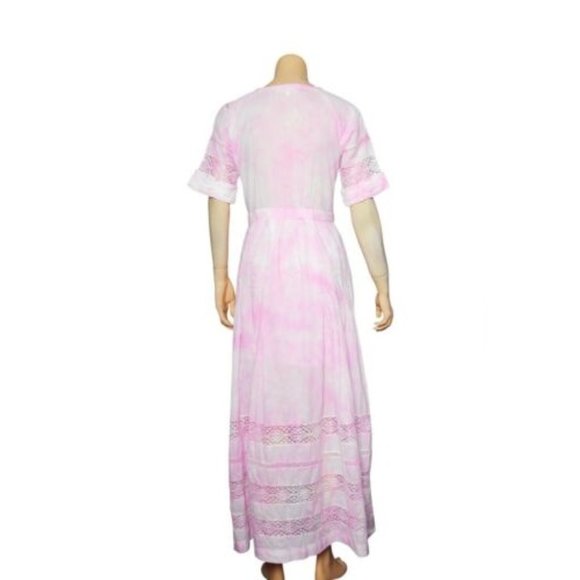Love Shack Fancy Edie Dress L10 Women Casual Button Down Tie Dye Midi NWT 35997 - Picture 5 of 5